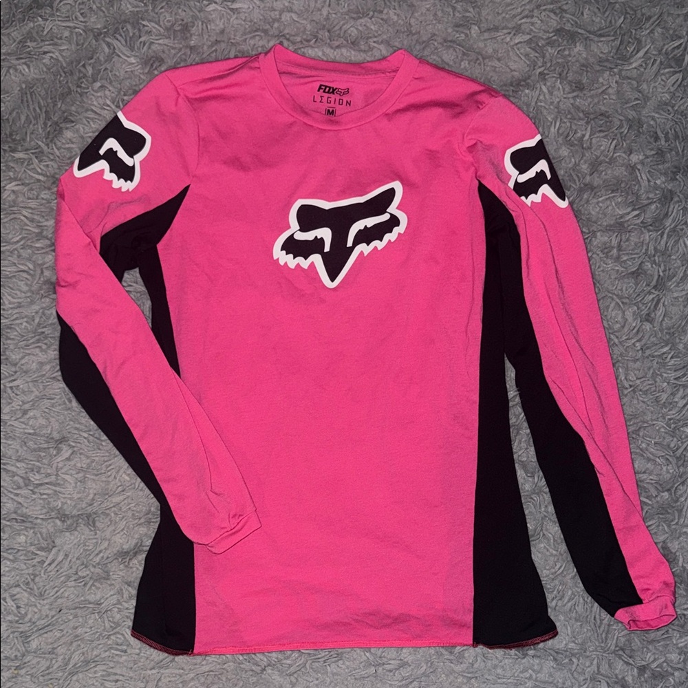 Fox Racing Pink and Black Long Sleeve Shirt